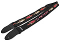 DUNLOP D38-23LН Love/Hate 2" Ремeнь гитарный, жаккард, черный, рисунок ангелы и черти девушки