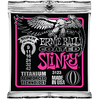 Ernie Ball 3123 струны для электрогитары Titanium RPS Super Slinky (9-11-16-24-32-42)