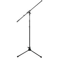 OnStage MS9701B+ микрофонная стойка-журавль, тренога, регулируемая высота, усиленная, черная