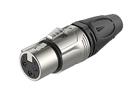 ROXTONE RX3F-NS Разъем XLR кабельный, "мама", 3-контактный, цвет серебро