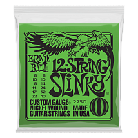 Ernie Ball 2230 струны для 12-струнной электрогитары Nickel Slinky 12 (8-8.10-10.14-8.24w-11.32-17.40-22w)