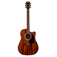 ROCKDALE Aurora D6 C E ALL-MAH Gloss электроакустическая гитара, дредноут с вырезом, корпус из махагони, цвет натуральный, глянцевое покрытие