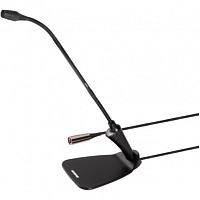 SHURE CVG12DRS-B/C конденсаторный кардиоидный микрофон, 12", 2 гибких секции, встроенный преамп, с подставкой, черный, кольцо, mute