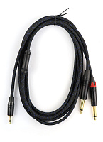 AuraSonics J35Y2J63-3 аудиокабель Jack 3.5 мм - 2 x Jack 6.3 мм, длина 3 метра 