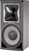 JBL AM7215/26-WRC 2-полосная биамп/пассив инсталляционная АС, трапеция 15°. НЧ 15" (2265H) + ВЧ 1,5" ( 2432H). RMS AES: НЧ 1000Вт, ВЧ 100Вт. 8Ом, 34-20000Гц, SPL max: 129дБ. Вращаемый ВЧ волновод 120°х60°, 15 точек подвеса M10, 780x420x503мм, 27,2кг. Комм