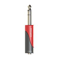 ROXTONE RPAN240 Переходник 3.5 мм stereo Female Jack  6.3 stereo Male Jack, цвет черно-красный