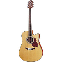 CRAFTER DE-6/NС   электроакустическая гитара дредноут,  топ массив ели, корпус махагони, цвет натуральный, чехол