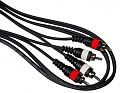 STANDS & CABLES DUL-002-1.8 Аудио кабель 1.8 м. Разъемы: 2xRCA папа - 2xRCA папа. Цвет: черный.