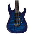 IBANEZ GRX70QA-TBB электрогитара HSH с тремоло и кленовым топом, цвет синий