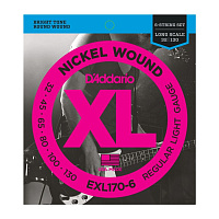 D'ADDARIO EXL170-6 струны для 6-струнной бас-гитары, никель, 32-130, Long Scale