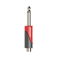 ROXTONE RPAN260 Переходник RCA Female  6.3 mono Male Jack, цвет черно-красный