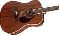 FENDER PM-1 Dreadnought All Mahogany with Case, Natural OV Акустическая гитара, массив красного дерева, накладка овангкол, кейс