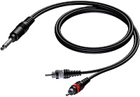 Procab CAB719/1.5 Кабель Jack 6,3 мм стерео - 2 RCA, длина 1.5 метра