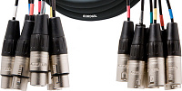Cordial CML 8-0 FM 3 C мультикор 8xXLR female/8xXLR male, 3,0 м, черный