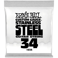 ERNIE BALL 1934 одиночная струна для электрогитары. Нержавеющая сталь, калибр .034