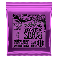 Ernie Ball 2620 струны для 7-струнной электрогитары Nickel Wound Power Slinky 7 (11-14-18p-28-38-48-58)