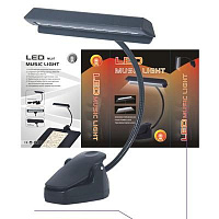 NordFolk ML07 подсветка для нот большая, на гибкой шее, 9 LED, прищепка, батарейка, блок питания