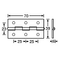 Adam Hall 2602  Петля 70х39 мм