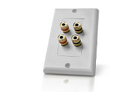 CVGaudio WSP02 Двухканальный настенный декоративный кабельный вывод для спикерного кабеля (акустическая розетка)