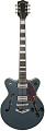 GRETSCH G2655 STRML CB JR DC GNMTL полуакустическая электрогитара, цвет зеленый металлик