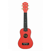 TERRIS PLUS-50 RD  укулеле сопрано, цвет  красный, пластик