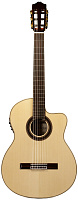 CORDOBA IBERIA GK Studio Negra электроакустическая гитара с нейлоновыми струнами, топ ель, дека палисандр, тембр блок Fishman, мягкий чехол в комплекте