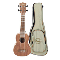 Bamboo BU-23 CF  Sapele Line укулеле концерт с чехлом, цвет натуральный