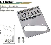Gotoh GTC-202-C  бридж для Telecaster, modern (6 седел) цвет хром; седла сталь