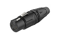 ROXTONE RX3F-BS Разъем XLR кабельный, "мама", 3-контактный, цвет черный, HQ