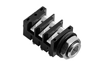 Amphenol ACJS-MHDR Панельный разъем Jack 1/4" c переключателем, металлическая гайка, стерео