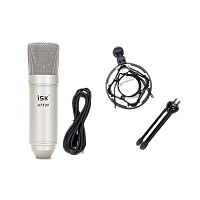 ISK AT-100 USB конденсаторный USB-микрофон с широкой мембраной, цвет никель
