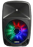 ECO DISCO BOX-15A MP3 (T) Активная акустическая система с MP3 плеером и светодиодной подсветкой, цвет чёрный