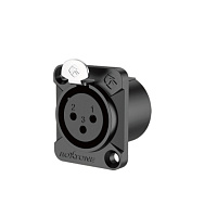 ROXTONE RX3FD-BG Разъем XLR панельный мама 3-контактный, цвет черный