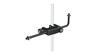 K&M 24050-311-55 адаптер для двух микрофонов на струбцине, сталь, чёрный