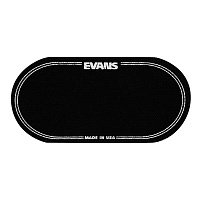 EVANS EQPB2 Наклейка двойную педаль на пластик бас-барабана, черный нейлон, 2 шт./упак