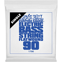 ERNIE BALL 1790 одиночная струна для бас-гитары. Сталь, Flat Wound, калибр .090