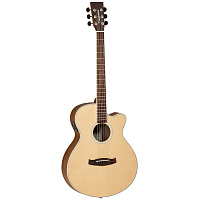 TANGLEWOOD DBT SFCE BW электроакустическая гитара, тип корпуса - Super Folk с вырезом, электроника Tanglewood EX4 EQ