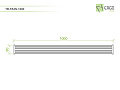 ErgoFount TB-FA3N-1000 Крепежная планка 1000 мм для серий RSST, TBSS, TBBS