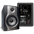 M-Audio BX5 CARBON  5-дюймовый (НЧ драйвер-кевлар) bi-amped студийный монитор ближней зоны,  входы  XLR\TRS, чуствительность 85 мВ, входное сопротивление 20 кОм балансный, 10 кОм небалансный, частота воспроизведения 56 Гц-24 кГц, мощность 70Вт.
