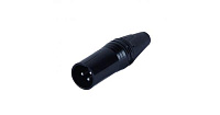 PROAUDIO XLRM-3E Разъем XLR папа, кабельный, 3-контактный, полностью металлический корпус, посеребренные контакты, цвет черный