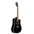 ROCKDALE Aurora D6 C BK Gloss акустическая гитара, дредноут с вырезом, цвет черный, глянцевое покрытие