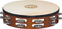 MEINL TAH2A-AB - деревянный профессиональный тамбурин с мембраной из кожи козла, 2 ряда алюминевых джинглов