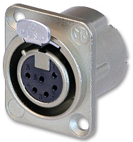 Neutrik NC6FD-LX панельный разъем XLR female с дополнительной защитой от RF помех