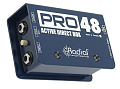 Radial PRO48 Активный дибокс, вход 1 x 1/4"TRS, thru 1 x 1/4 TRS, выход 1 x XLR и 1 x XLR (low-Z)