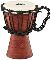MEINL NINO-ADJ2-XXS  джембе африканский детский (4 1/2"x 8"), материал - Mahogany Wood, мембрана натуральная, веревки - HTP-нейлон, цвет коричневый