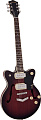 GRETSCH G2655-P90 Streamliner Jr. Double-Cut P90 Claret Burst полуакустическая гитара, цвет коричневый