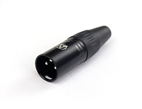 AuraSonics X3M-B разъем XLR папа кабельный 3-контактный, позолоченные контакты