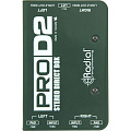 Radial ProD2 двухканальный дибокс, вход 2x 1/4"TRS, сквозной 2x 1/4" TRS, выход 2 x XLR