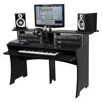 GLORIOUS Workbench Black Рабочее место для компьютерной студии, 2Rack x 4U,место для студийных мониторов, цвет черный
