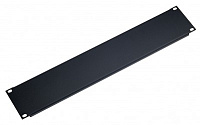 K&M 49422-000-55 заглушка рэковая глухая на 2 юнита, алюминий 1,5 мм, чёрный